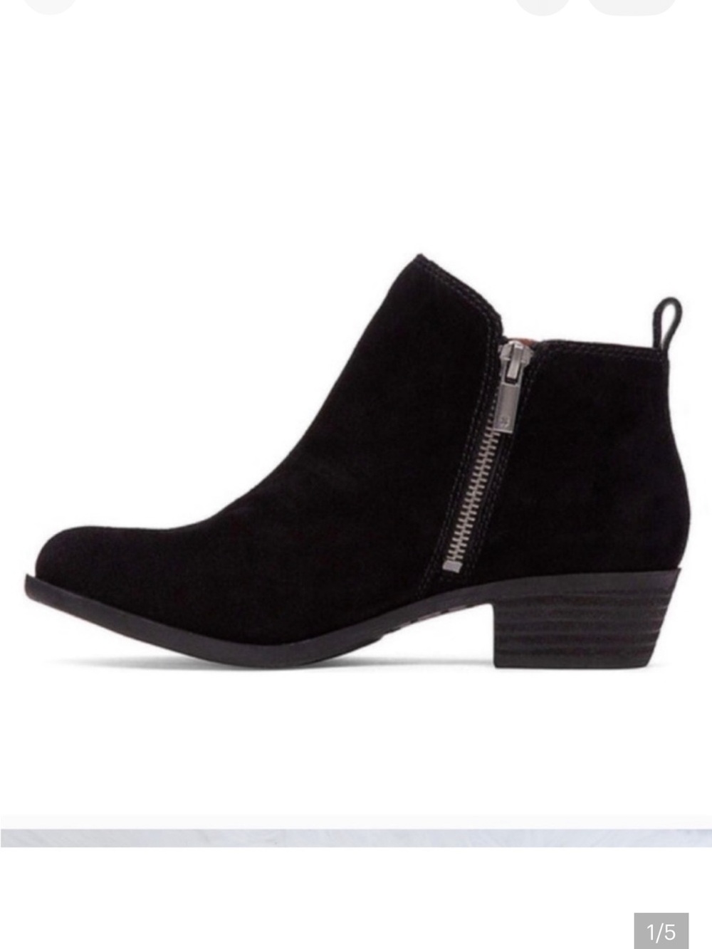 Lucky Brand Leather Boots Bootie ankle size 11 black heels
